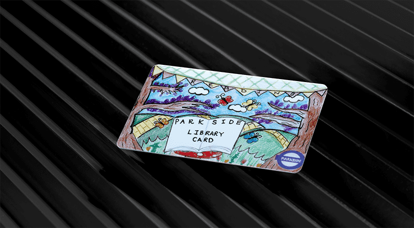 Parkside Library Card with child's illustration full image